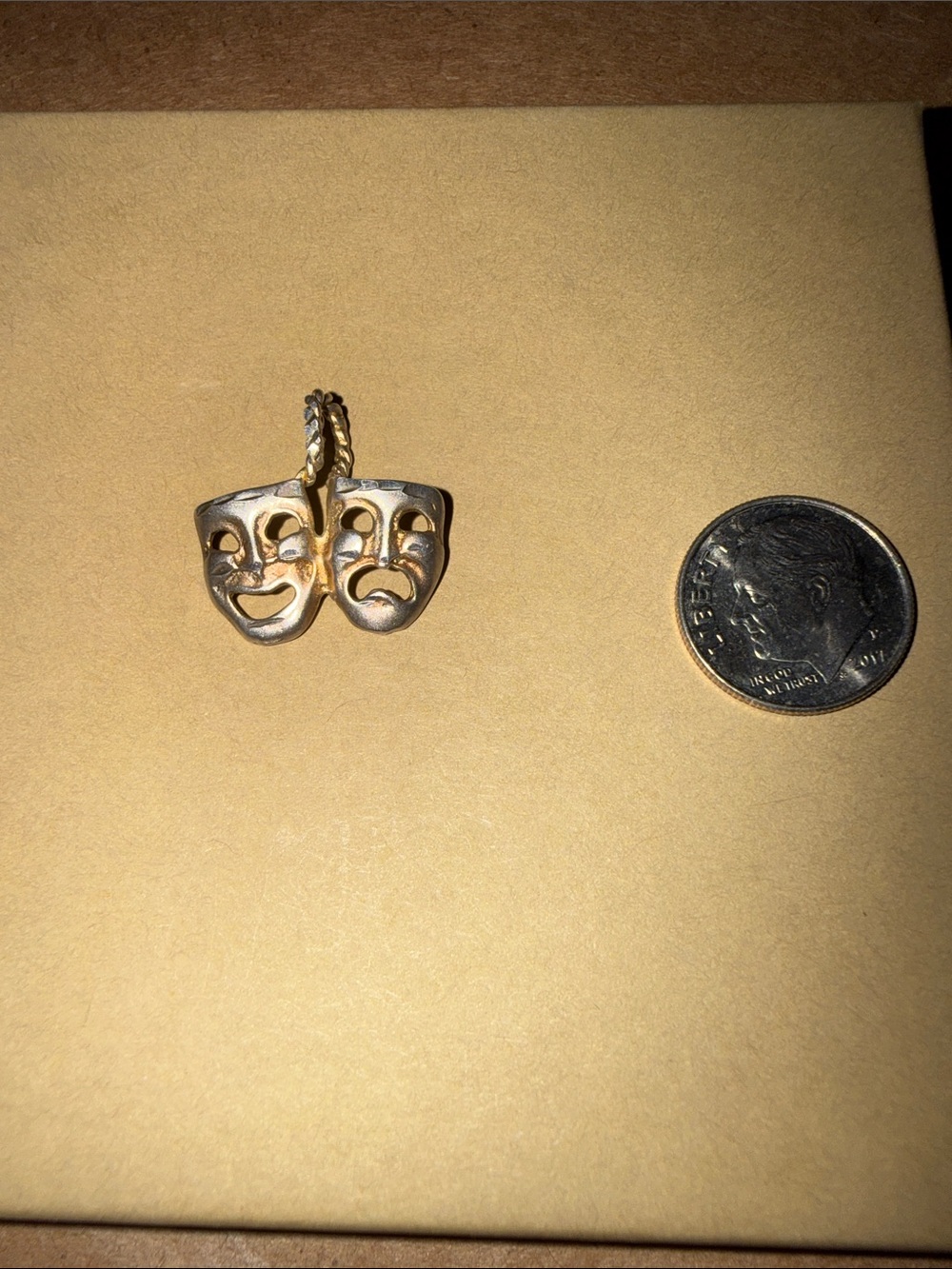 Sterling Silver Theatre Masks Pendant Necklace Charm